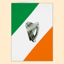 Chrome Green Harp Green Orange Birthday Card Cards