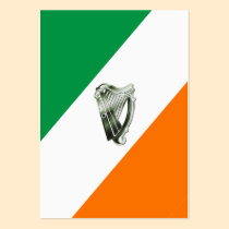 Chrome Green Harp Green Orange Business Cards