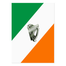 Chrome Green Harp Green Orange Business Cards