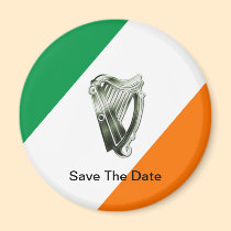 Chrome Green Harp Green Orange Diagonal Magnet