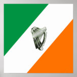 Chrome Green Harp Green Orange Poster