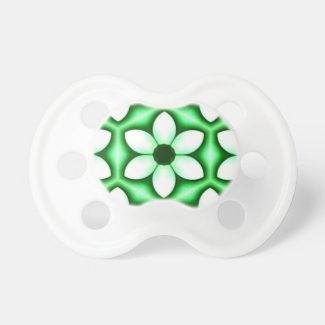 Chrome Green White Flower Kaleidoscope