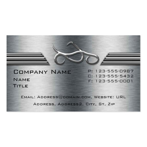 Chrome Motorcycle Business Cards Zazzle