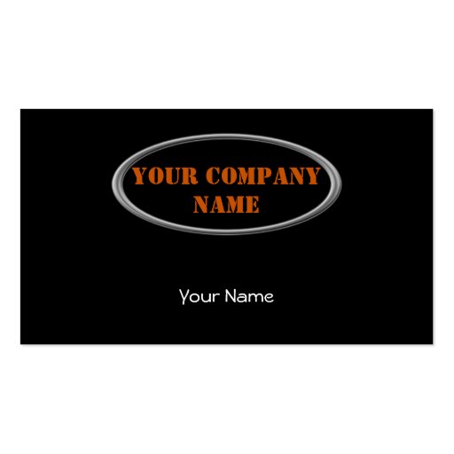 Chrome on Black Business Card (front side)