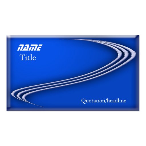 Chrome on Blue Business Card Templates (front side)