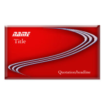 Chrome on Red Business Card Templates