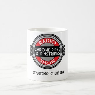 Chrome Pipes & Pinstripes Logo Mug