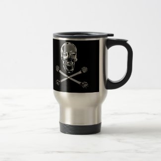 Chrome Pirate Jolly Rogers mug
