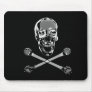 Chrome Pirate Skull And Crossbones Mouse Pad