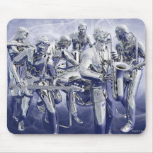 Chrome Plated Music Mouse Pad