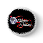 chrome princess pinback button