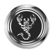 CHROME SCOPRION FRIDGE MAGNETS