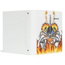 Chrome scorpion design 3 with fire and web binder