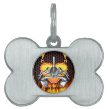 Chrome scorpion design 3 with fire pet tags