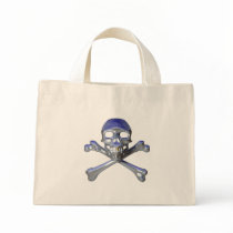 Chrome skull and crossbones bags