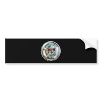 CHROME SKULL BUMPER STICKER