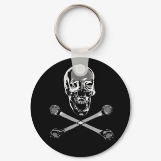 Chrome Skull keychain