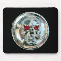 CHROME SKULL MOUSE PADS