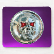 CHROME SKULL , Purple Amethyst Mousepads