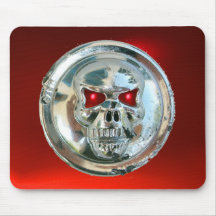 CHROME SKULL , Red Ruby Mouse Pad