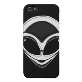 Chrome Space Alien Head Covers For iPhone 5