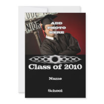 Chrome Tribal Custom Announcement invitations