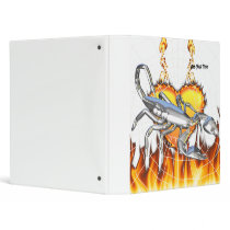 Chromed scorpion design 1 with fire and we 3 ring binders