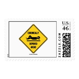 Chronically Sleep Deprived Ahead (Warning Sign) zazzle_stamp