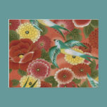 Chrysanthemum Birds Postcard postcards