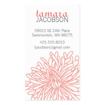 Chrysanthemum Blossom Calling Card Business Card