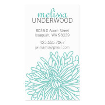 Chrysanthemum Blossom Calling Card Business Card Templates