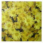 Chrysanthemum Cluster Garden Yellow Ceramic Tile