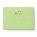 Chrysanthemum Custom Envelope - Green envelope