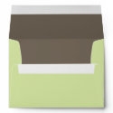 Chrysanthemum Custom Envelope - Green and Brown envelope