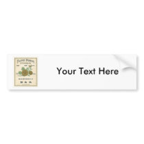 Chrysanthemum Flower Vintage Japanese Silk Label Bumper Stickers