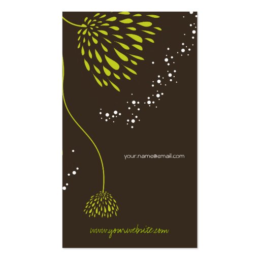 Chrysanthemum Flowers Floral Elegant Chic Business Business Cards (back side)