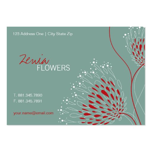 Chrysanthemum Flowers Floral Elegant Chic Business Business Card Template (front side)
