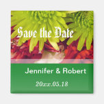 chrysanthemum flowers save the date fridge magnet
