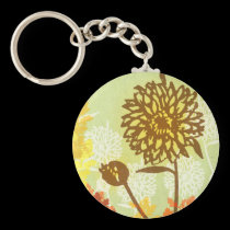 Chrysanthemum Graphic keychains