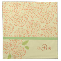 Chrysanthemum Monogrammed Napkins