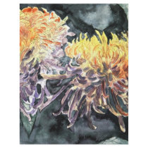 Chrysanthemum mum flowers watercolor painting flyers by dereklovessheila Chrysanthemum mum flowers watercolor painting flyers