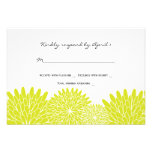 Chrysanthemum Wedding Green RSVP Custom Invitations