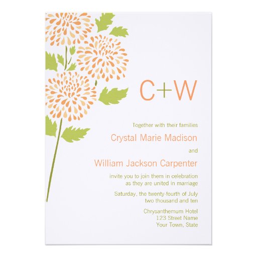 Chrysanthemum Wedding Invitation