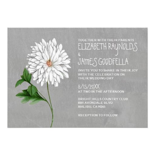 Chrysanthemum Wedding Invitations