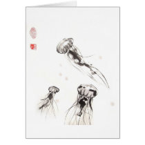 Chrysaora Jellyfish in White Card