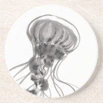 Chrysaora Jellyfish Ink Painting coasters