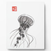 Chrysaora Jellyfish Ink Painting plaques