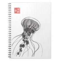 Chrysaora Jellyfish Ink Painting notebooks