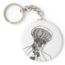 Chrysaora Jellyfish Ink Painting keychains
