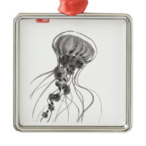 Chrysaora Jellyfish Ink Painting ornaments